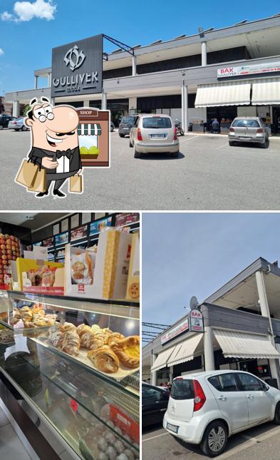 Questa è la foto che raffigura la esterno e cibo di Bar Gulliver