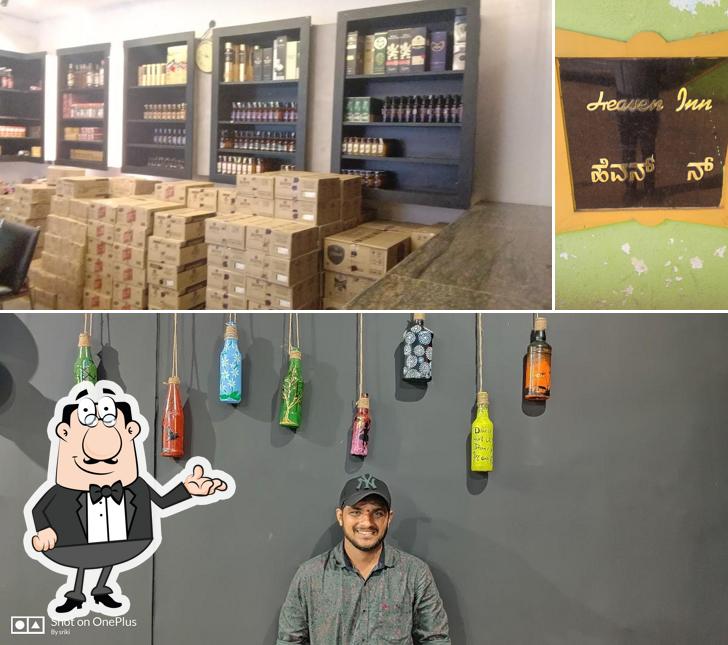 Take a seat at one of the tables at Heaven Inn