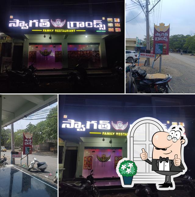 The exterior of Swagath grand family restaurant