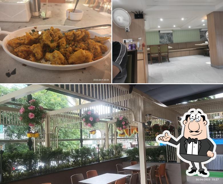 Take a seat at one of the tables at BRAMHA VEG