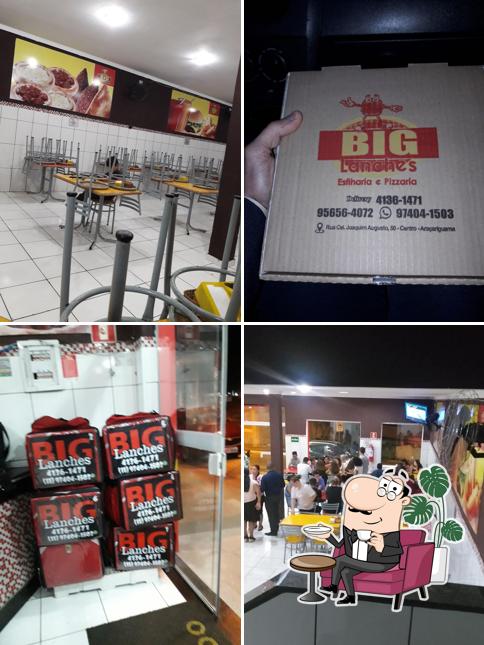 O interior do Big Lanches