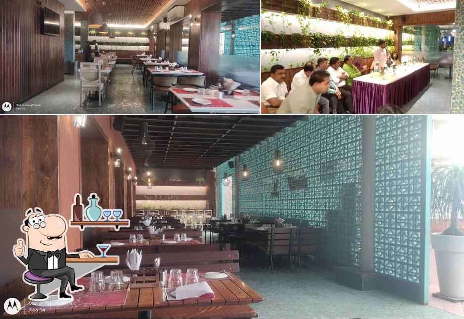 Check out how Hotel Mudra - Sprinkle of Love by Bawarchi Restaurant and bar(Nigdi) looks inside