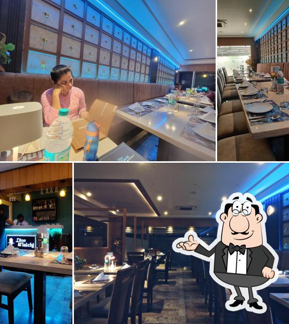 The interior of Dine Elaichi Restaurant
