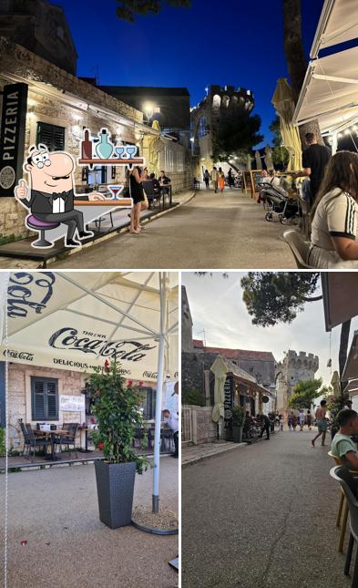 Gli interni di Tesoro pizzeria
