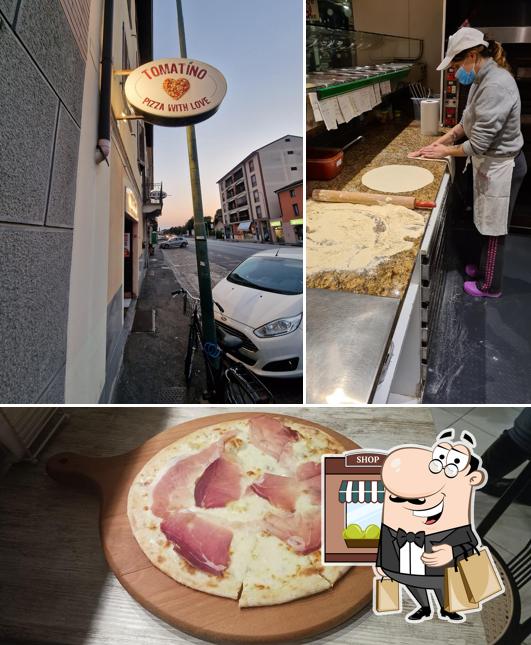 La foto della esterno e cibo di Tomatino pizza with love