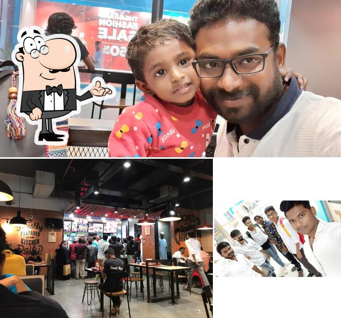 The interior of KFC