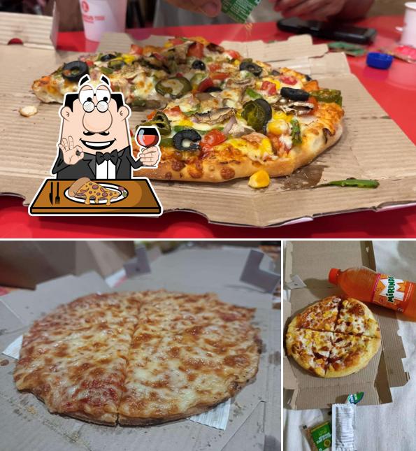 At Rominus Pizza and Burger, you can try pizza