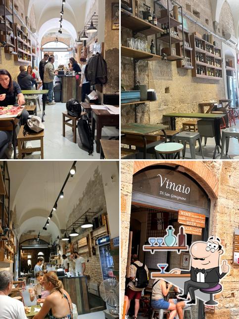 Gli interni di Vinaio di San Gimignano
