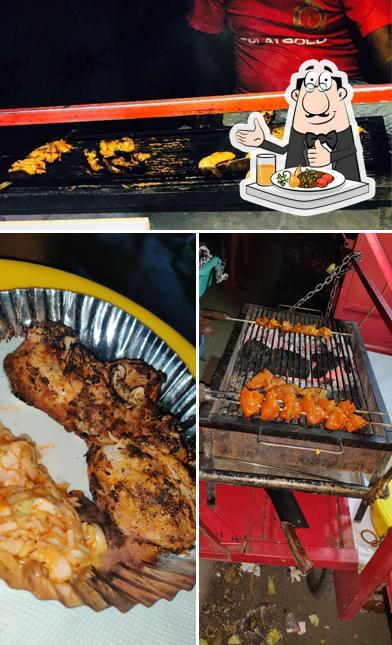 Food at Charcoal Chicken Barbecue