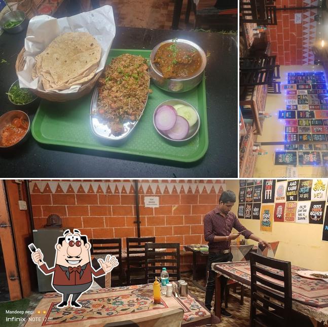 This is the photo showing food and beverage at Ranchi Dhaba