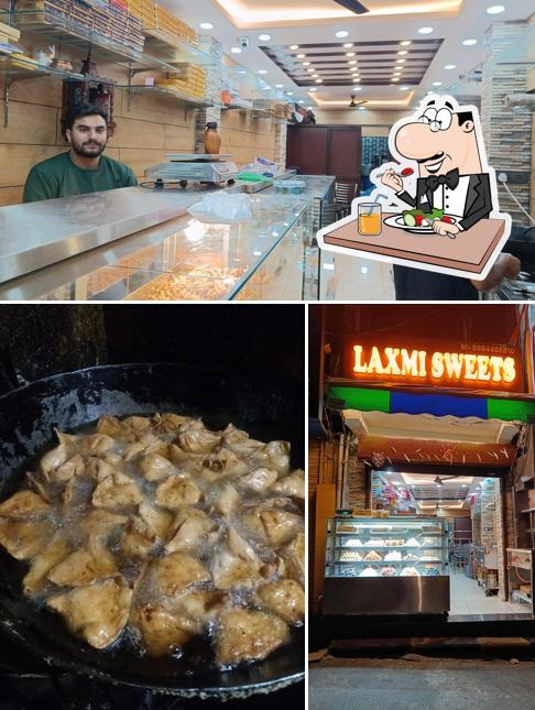 This is the photo showing food and interior at Laxmi Sweets
