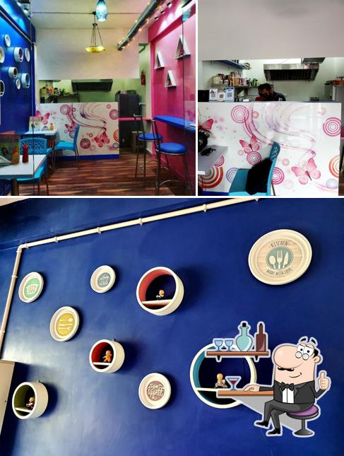 Among various things one can find interior and food at Bubble Co