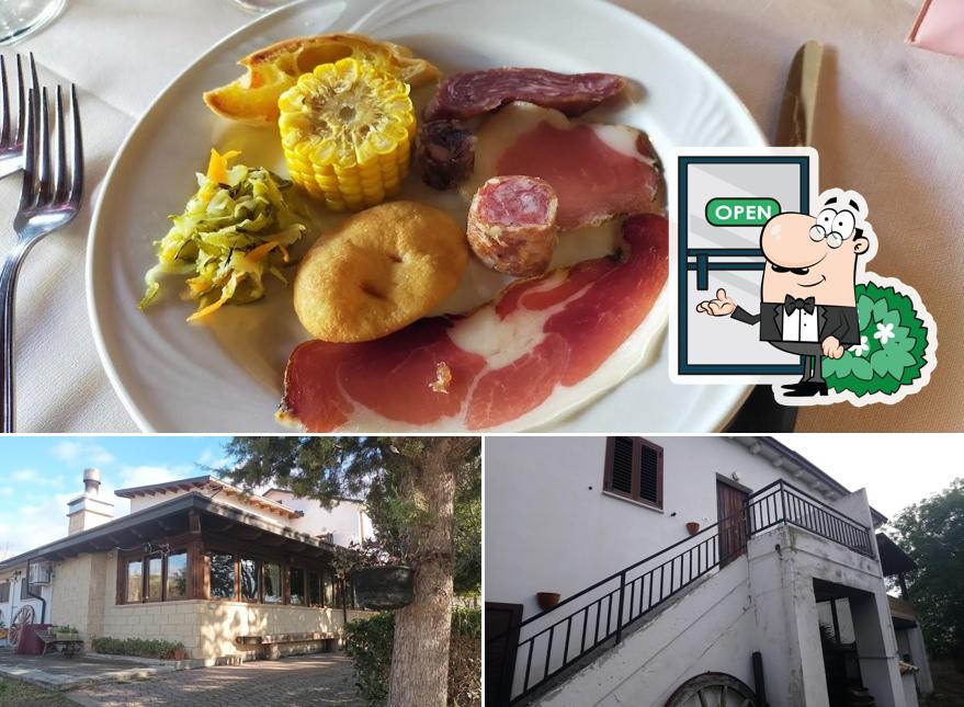 Questa è la foto che mostra la esterno e cibo di Agriturismo Travaglini