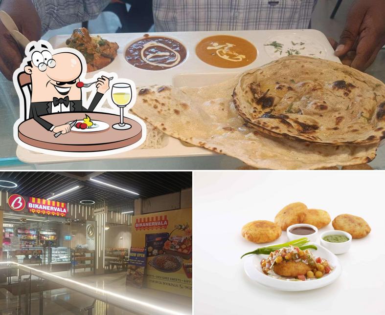 Among different things one can find food and interior at Bikanervala KW Delhi 6