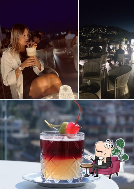 Gli interni di Royal8 Sky Bar Rapallo