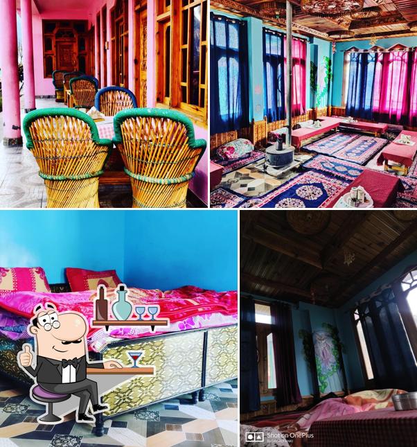 The interior of Yamuna Guest house &Cafe