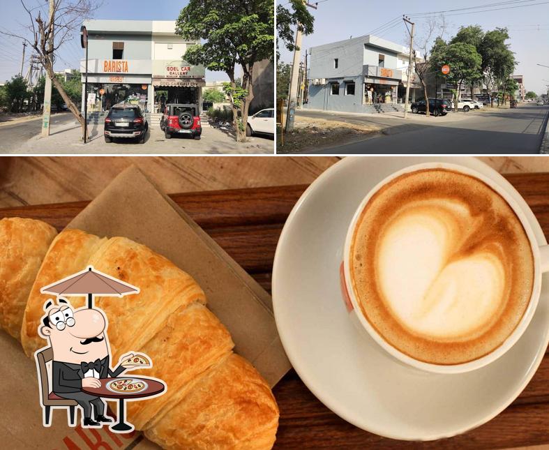 The restaurant's exterior and food