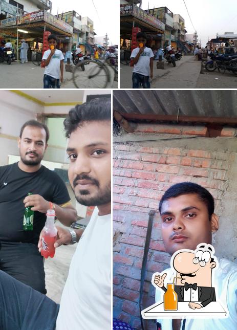 Enjoy a drink at New Mundesari Sweets
