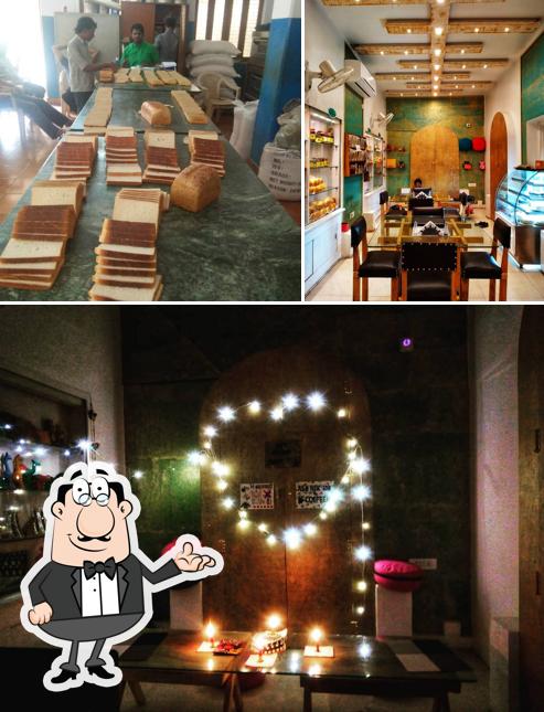 The interior of Kiran Cafe