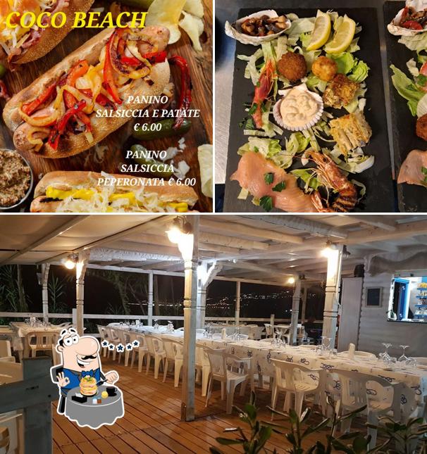 Tra le diverse cose da Lido Rocco si possono trovare la cibo e interni