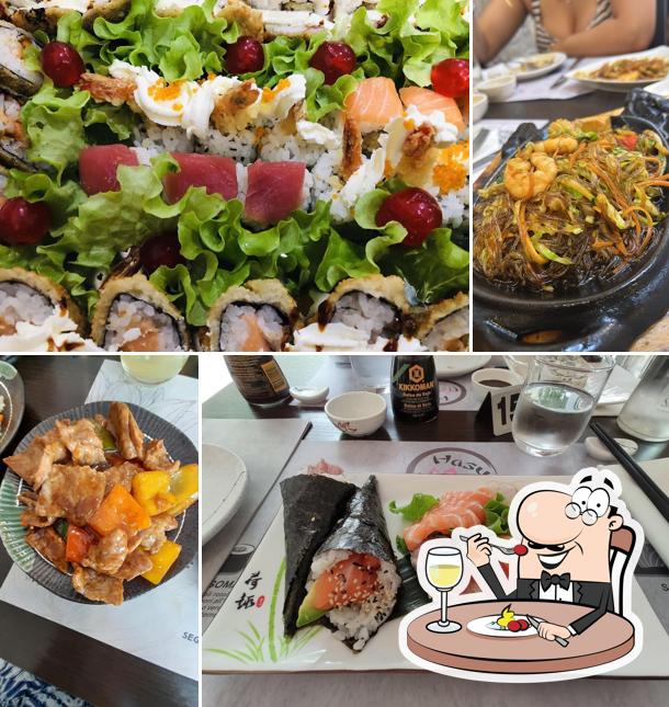 Cibo al Ristorante Cinese Giapponese Hasu