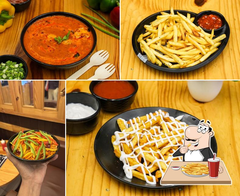 French fries at shambhu chinese wok