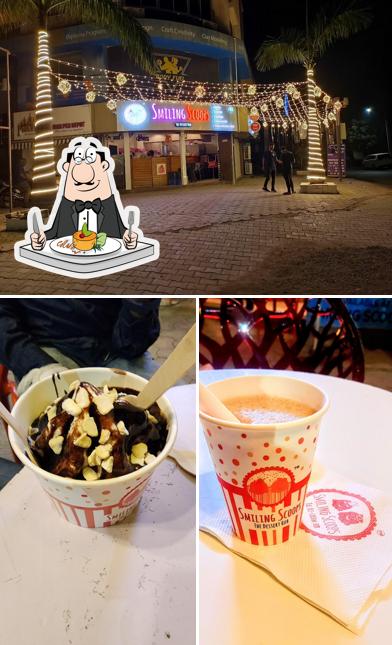 Smiling Scoops.Ice-cream Dessert Hub is distinguished by food and exterior