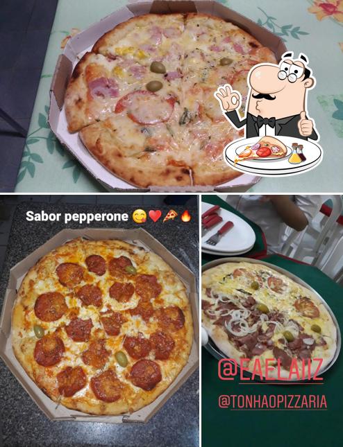 No Tonhão Pizzaria, você pode degustar pizza