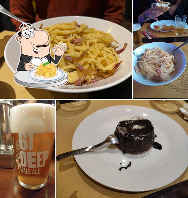 Spaghetti alla carbonara al The Bull & Bear