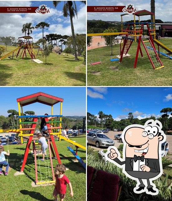 Você pode espairecer no na área externa do Restaurante Obiava