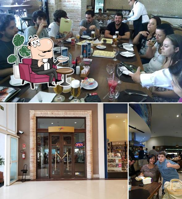 Sente em uma das mesas no Mantovani Restaurante