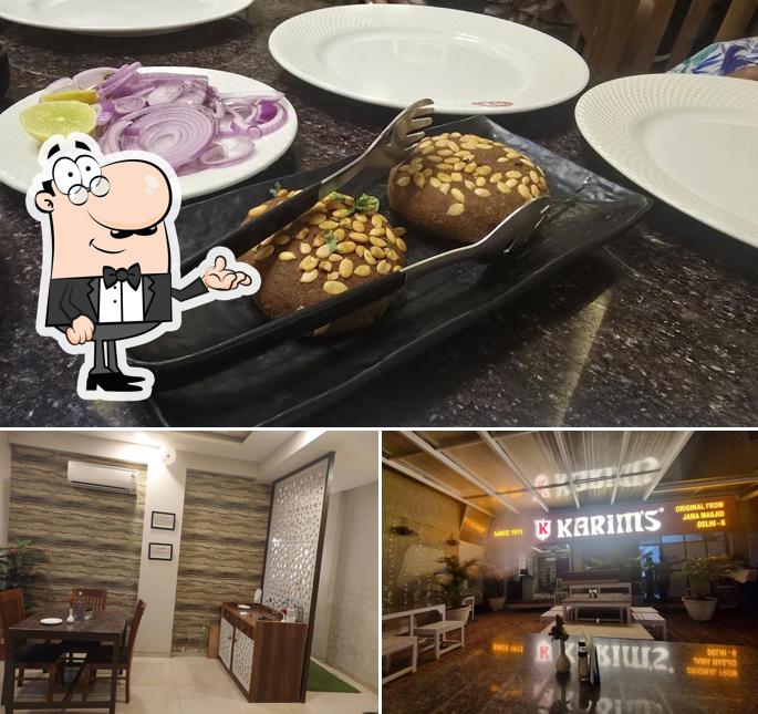 Among various things one can find interior and food at Karim's Mughlai Foods Anjuna Goa