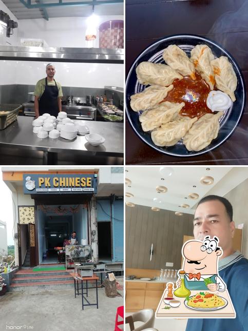 This is the image showing food and interior at PK CHINESE