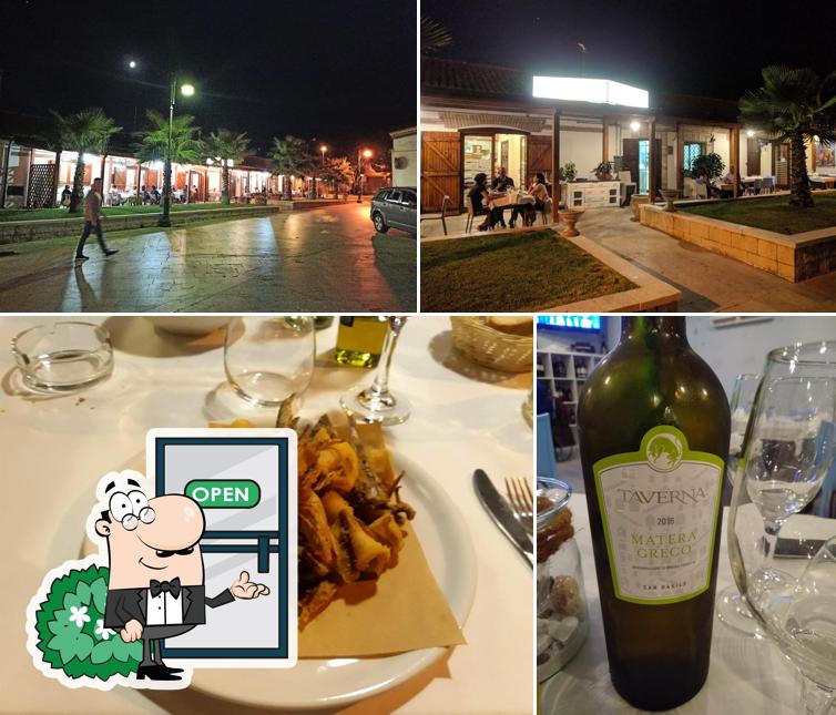Questa è la immagine che raffigura la esterno e bevanda di Trattoria-pizzeria "la Lampara Jonica"