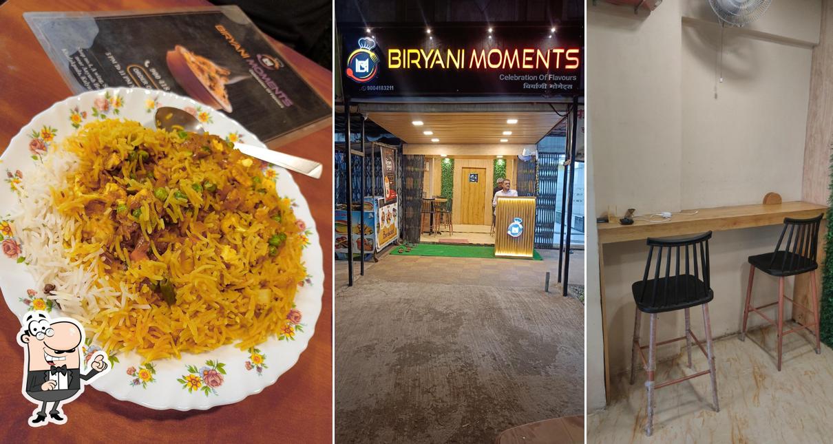Take a seat at one of the tables at Biryani Moments