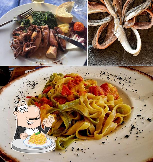 Spaghetti alla carbonara al Restoran Volaria