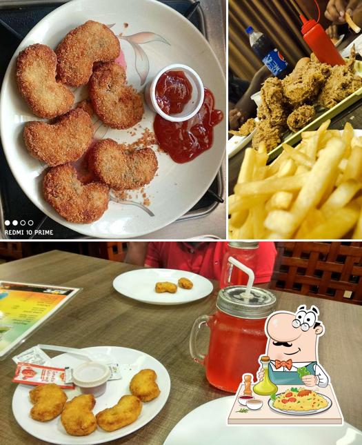 This is the photo depicting food and dining table at EFC