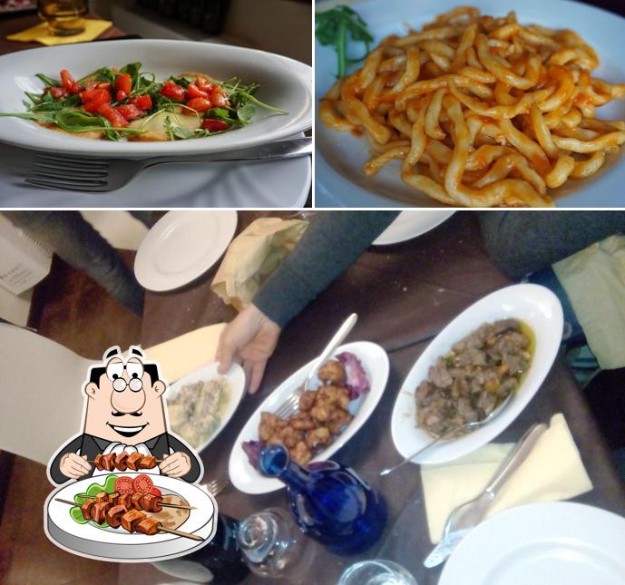 Platti al Trattoria L'Ombelico del Mondo "Il Barrino" di Montisi