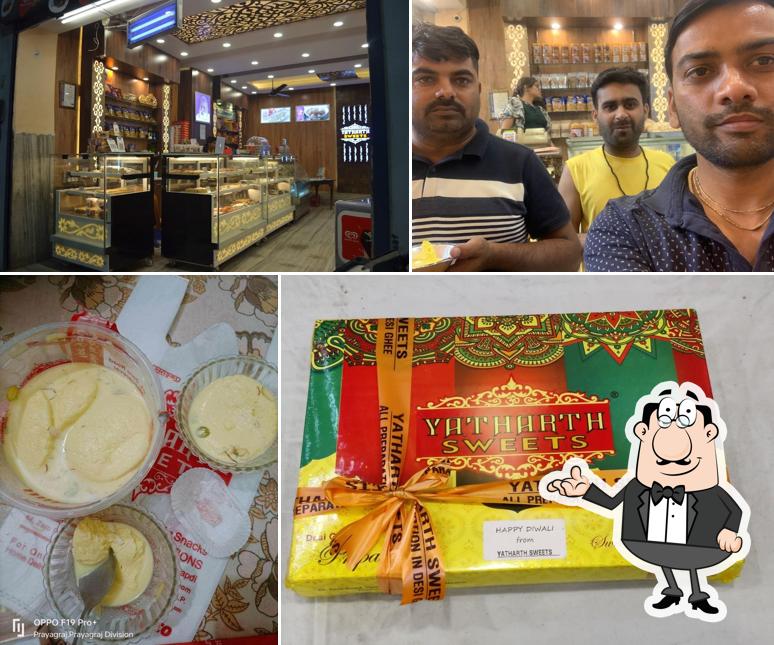 The interior of Yatharth Sweets