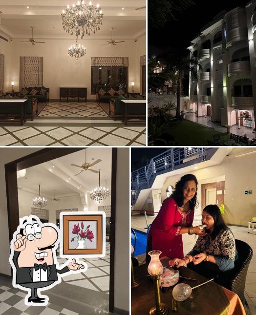 The interior of Brahma Kamal Restaurant