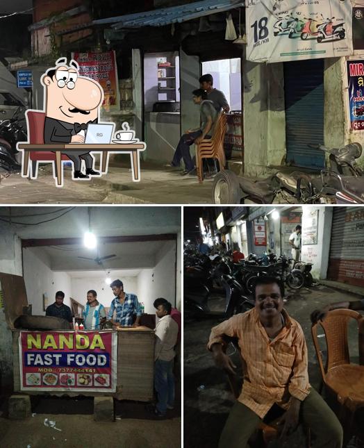 The interior of Nanda Fast Food