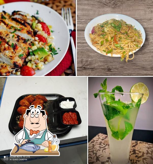 Grilled salmon at Roots Cafe- Best in Pizza,Momos,Burgers,wraps,shakes,Fries, South Indian Food, Best in Masala dosa, Idli, Vada