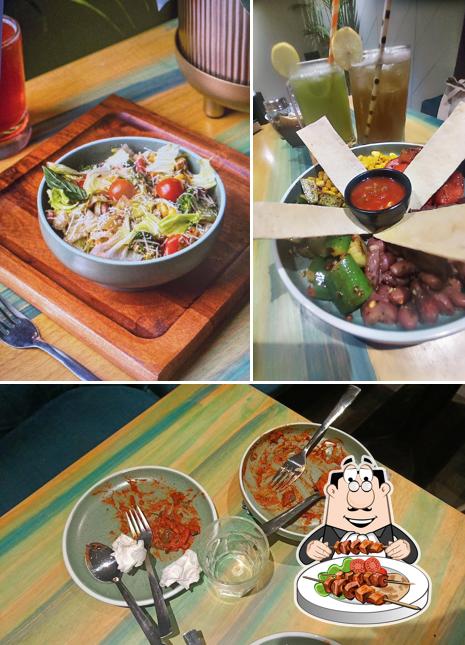 The photo of Leafy Lion’s food and interior