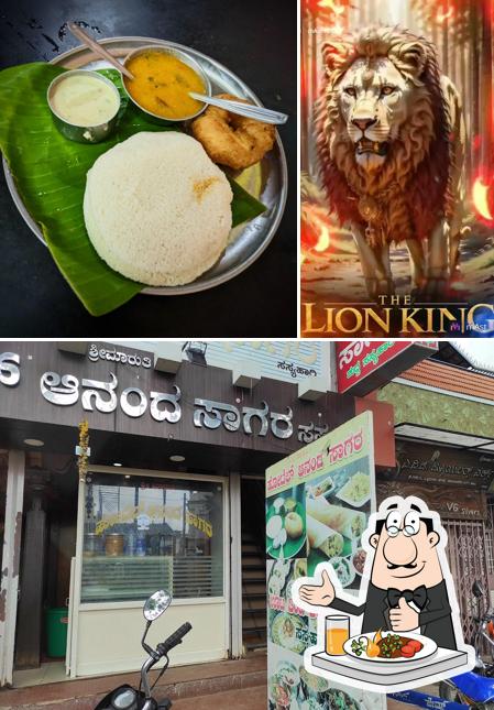 This is the image showing food and exterior at Anand Sagar