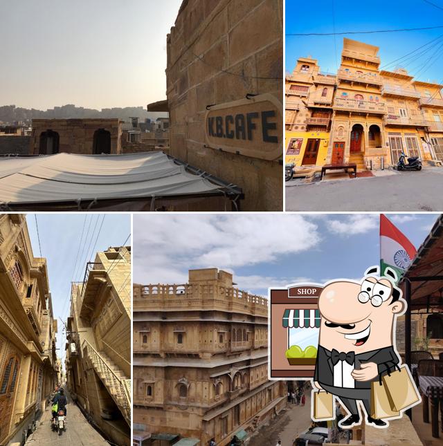 You can get some fresh air at the outside area of KB Café Jaisalmer