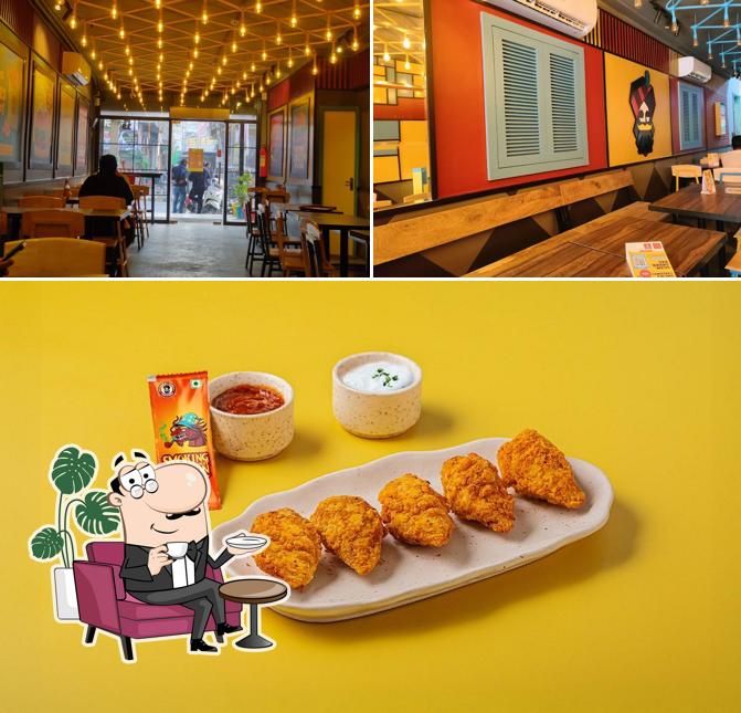 The interior of Burger Singh