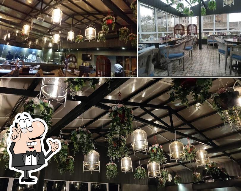 Take a seat at one of the tables at Basil Garden