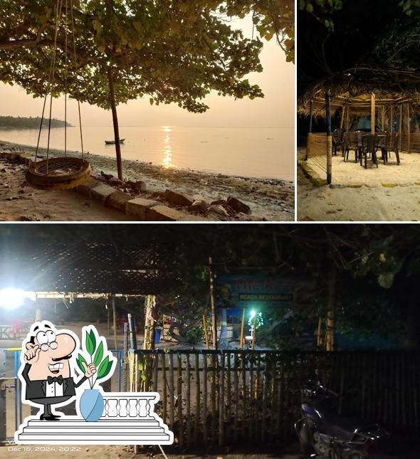 Enjoy the view at the outside area of Reef Beach Cafe