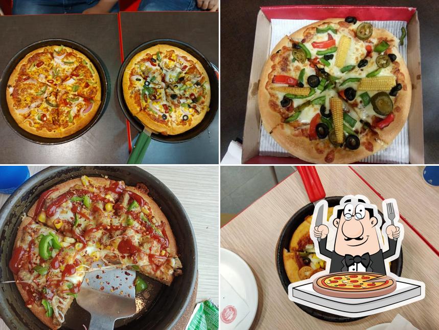 Pick various types of pizza