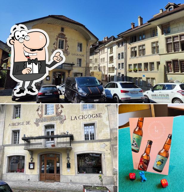 Dai un’occhiata alla foto che mostra la esterno e cibo di La Cigogne bar à jeux